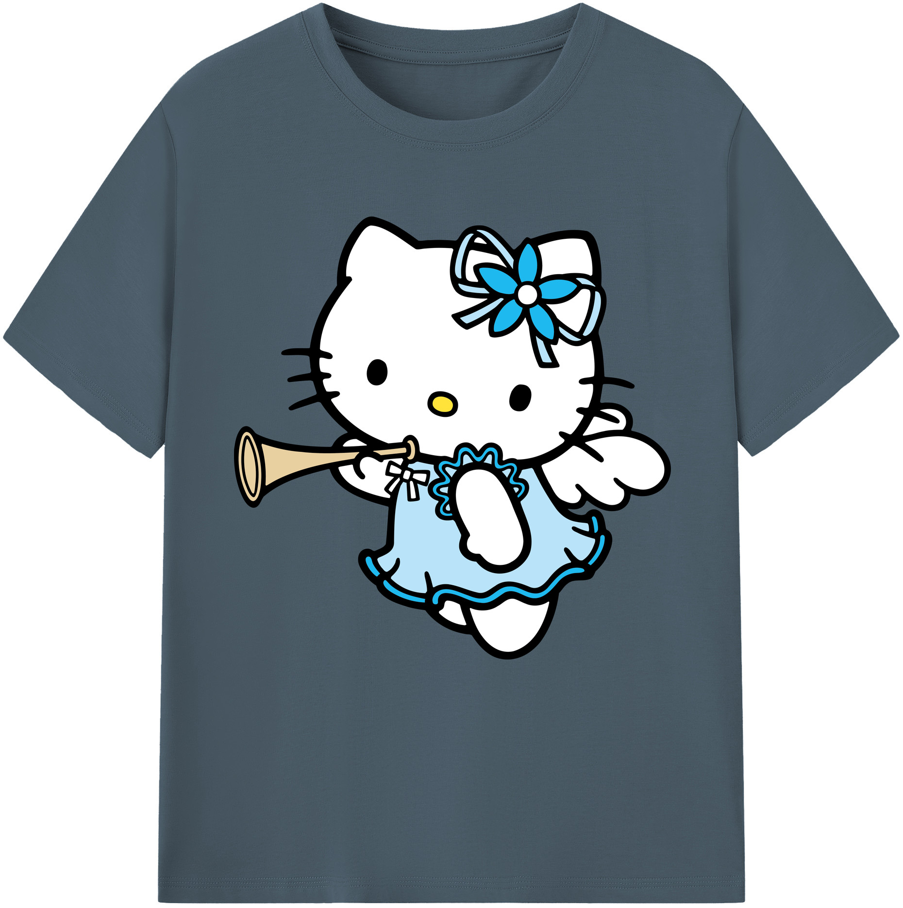 （画像用） Hello Kitty ハローキティ 綿100％半袖Tシャツ（フロントプリント）